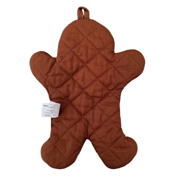 RITZ Gingerbread Christmas Potholder 11”x 8” (pair of 2) Brown Cotton Kitchen - Picture 3 of 7